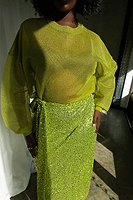Thumbnail for Lime Sheer Zazi Jumper