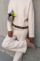 Thumbnail for Cream China Knitted Trousers