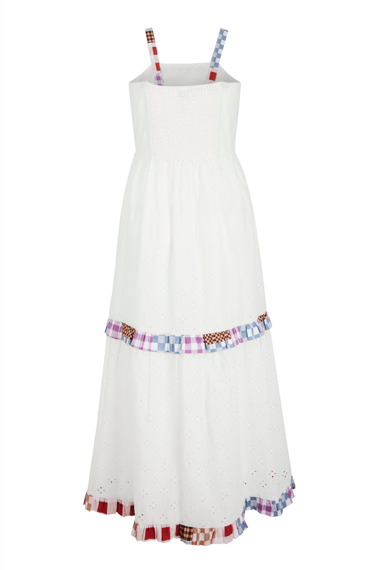Ivory Clash Check Dress