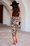Brown Leopard Jaspre Skirt Petite