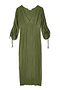 Khaki Celia Plisse Dress Petite