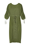 Khaki Celia Plisse Dress Petite