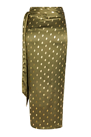 Thumbnail for Khaki Jaspre skirt with Gold Fleck