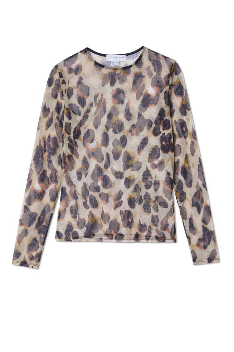 Leopard Mesh Top