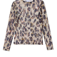 Thumbnail for Leopard Mesh Top