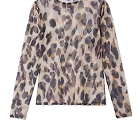 Thumbnail for Leopard Mesh Top