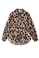 Thumbnail for Cotton Linen Leopard Gabbie Shirt