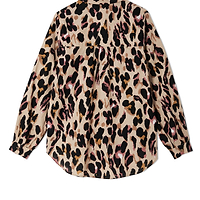 Thumbnail for Cotton Linen Leopard Gabbie Shirt