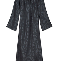 Thumbnail for Charcoal Snake Jacquard Maeve Dress