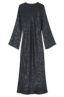 Thumbnail for Charcoal Snake Jacquard Maeve Dress