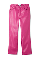 Thumbnail for Magenta Vegan Leather Trouser