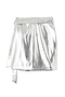 Silver Vegan Leather Mini Jaspre Skirt