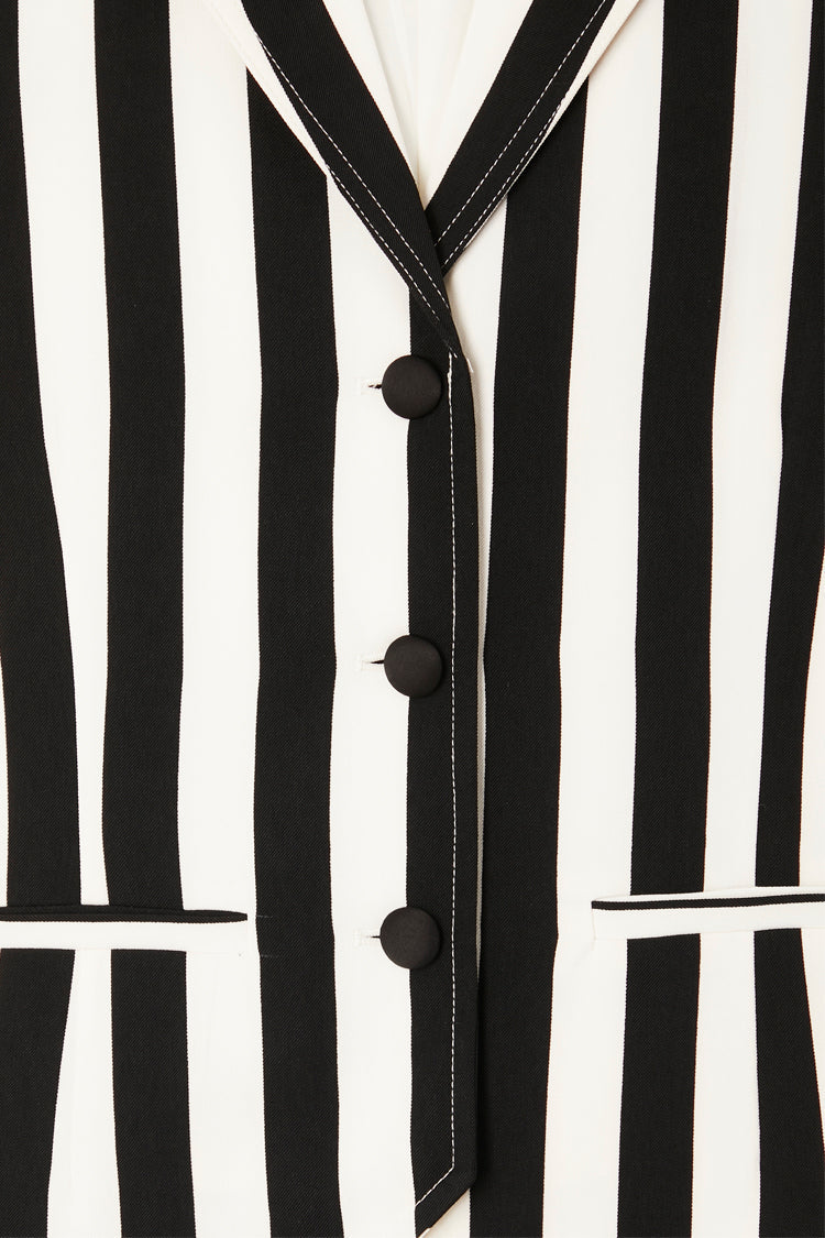 Cut out of Optic Stripe Waistcoat
