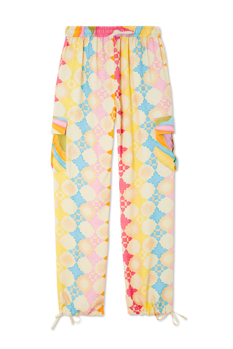 Multi Abstract Cargo Trousers