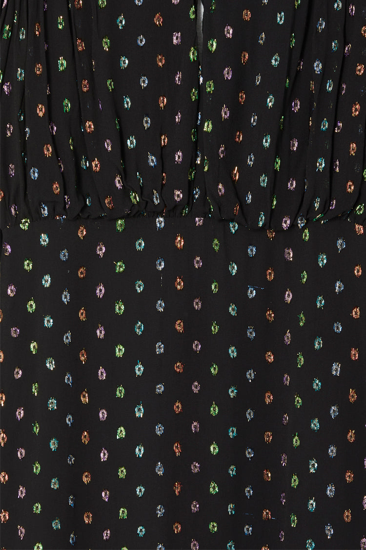 Close up of Multi Sparkle Mini Azealia Dress