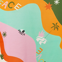 Thumbnail for Multi Peace And Love Midi Dress