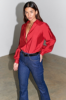 Thumbnail for caption_Model wears Red Miley Shirt in UK size 8 / US 4  