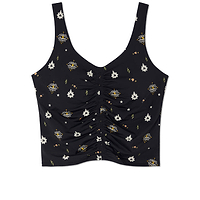 Thumbnail for Black Mystical V Neck Top
