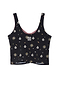 Black Mystical V Neck Top