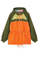 Thumbnail for Khaki and Orange NFD Windbreaker