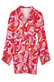 Pink Swirl Satin Dressing Gown