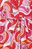 Thumbnail for Pink Swirl Satin Dressing Gown