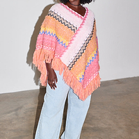 Thumbnail for Pink Ayla Poncho