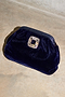 Navy Velvet Bag
