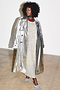 Silver Vegan Leather Trench