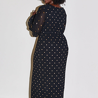 Thumbnail for Black Celia Plisse Dress Petite