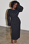 Black Celia Plisse Dress Petite