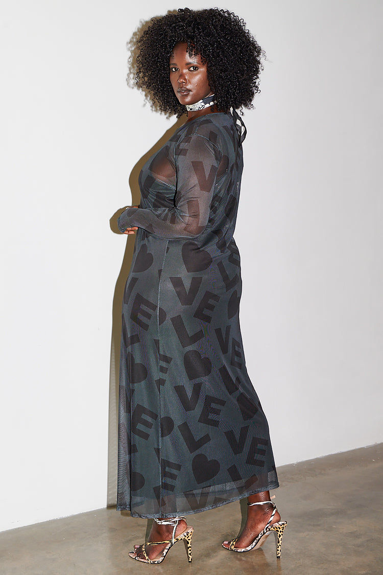 Model wearing Paris Love Mesh Dress 