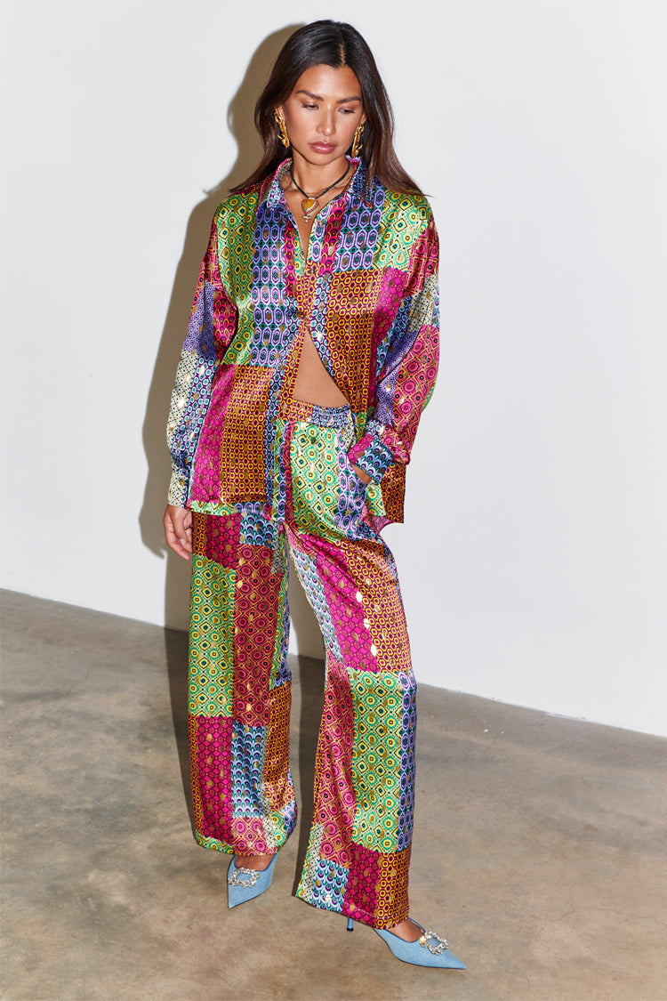 Patchwork Geo Elissa Trousers