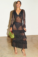 Thumbnail for caption_Model wears Sparkle Mesh Kate Dress in UK 8 / US 4