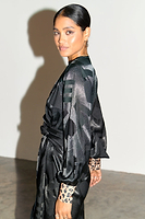 Thumbnail for caption_Model wears Black Paris Love Midi Vienna in UK 8 / US 4