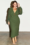 Khaki Celia Plisse Dress