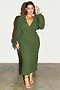 Khaki Celia Plisse Dress Petite