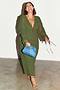 Khaki Celia Plisse Dress