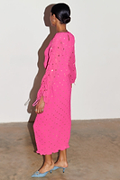 Thumbnail for Model wearing Pink Bon Plisse Dress 