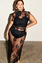Black Fine Lace Esme Top