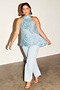 Blue Jacquard Alysa Top