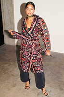 Thumbnail for Model wearing Abstract Print Maxi Cardi
