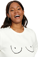 Thumbnail for White Boob Sweatshirt