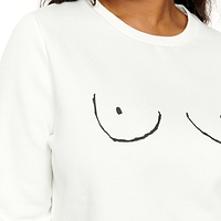 Thumbnail for White Boob Sweatshirt