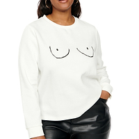 Thumbnail for White Boob Sweatshirt