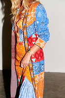 Thumbnail for Blue Paisley Anushka Midi Cardi