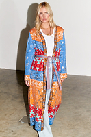 Thumbnail for Blue Paisley Anushka Midi Cardi