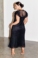 Thumbnail for Black Fine Lace Raven Dress