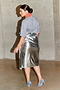 Silver Vegan Leather Jaspre