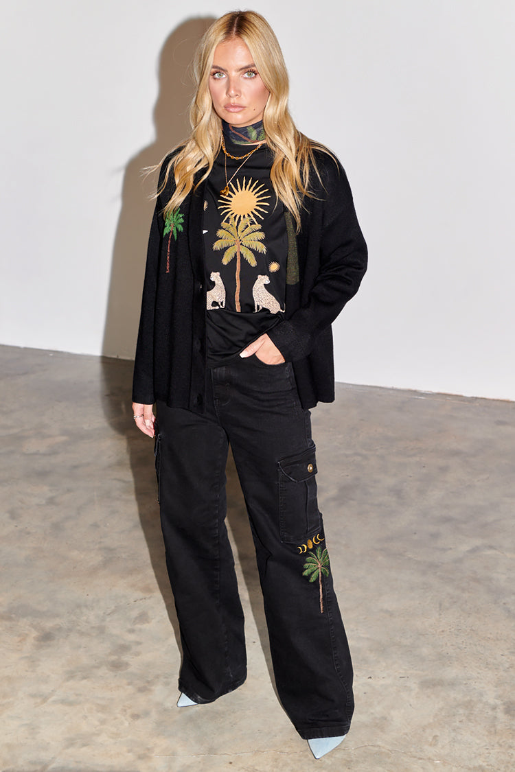 Model wearing Running Wild Cargo Jean